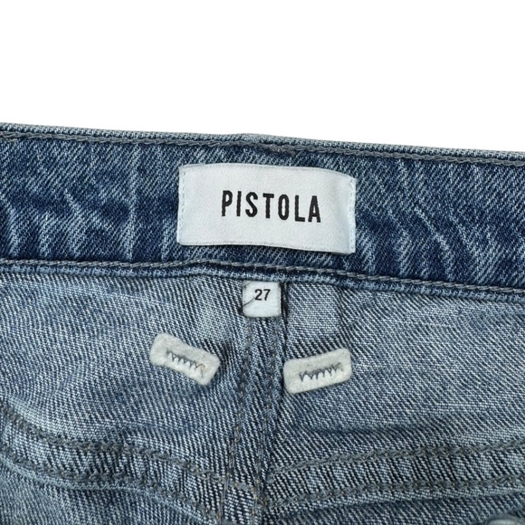 Pistola Ally Ankle Boot Cut Denim Jeans High Rise Cropped Medium Wash - Picture 7 of 13